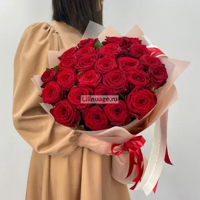 25 красных роз Ред Наоми. Цена – 4700 руб. Арт – 5759 - №1