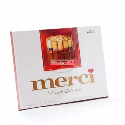 Шоколадные конфеты Merci ассорти 250 г. Цена – 900 руб. Арт – 699 - №1